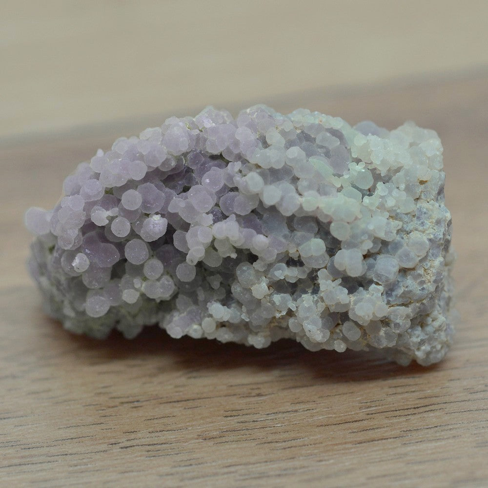 Calcédoine agate grappe de raisin 35g violette et jaunie de Sulawesi