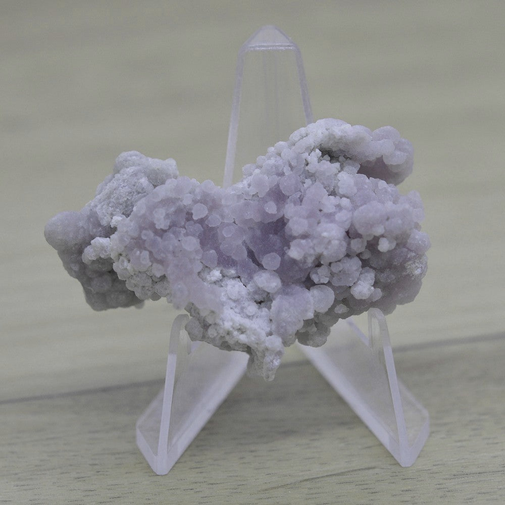 Calcédoine botryoïde mauve claire et blanche de 24g