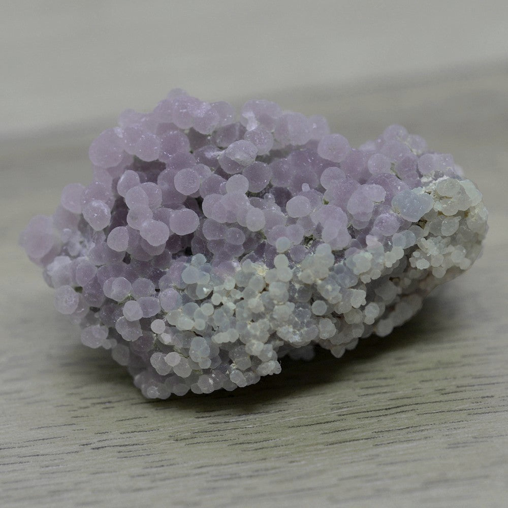 Calcédoine botryoïde violette et jaunie 35g