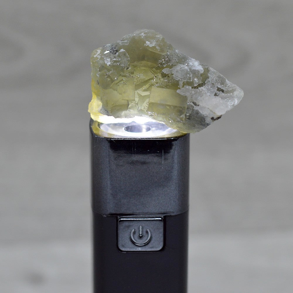 Fluorine jaune et quartz translucide de 37g