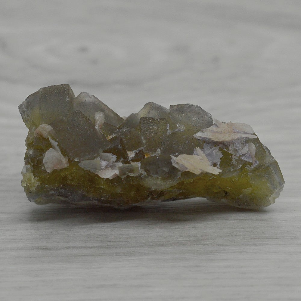 Fluorite jaune miel et baryte 35g