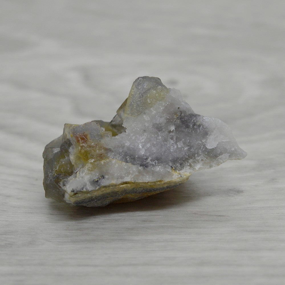 Quartz et fluorite zonée de 24g du Maroc