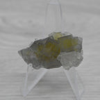 Fluorite jaune zonée et quartz marocain de 19g