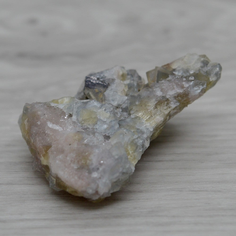 Quartz avec fluorite et galène du Maroc 30g