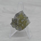 Quartz sur fluorite du Maroc sur présentoir 18g